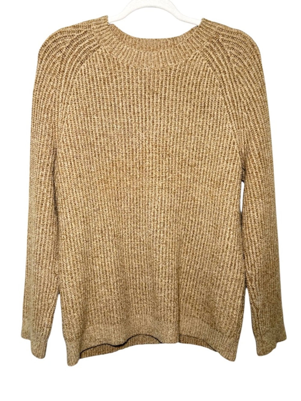 BP Nordstrom Textured Knit Crewneck Sweater Tan Minimalist Small